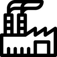 A factory icon with smoke coming out of the chimney vector