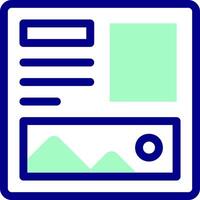 A blue and white square with a picture of a camera vector