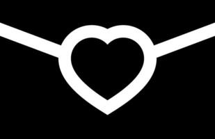A heart shaped symbol on a black background vector