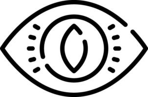 An eye icon with a black outline vector