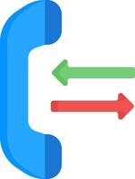 A phone with two arrows pointing to the left and right vector