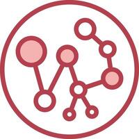A red circle with a red dot in the center vector