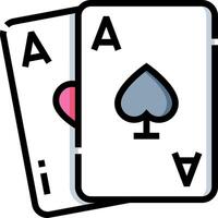 Two playing cards with hearts on them vector
