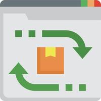 A file folder with arrows pointing to the right vector