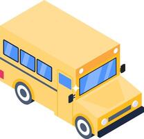A yellow school bus is shown on a white background vector