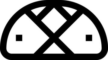 A black and white logo with a cross on it vector