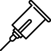 A syringe with a needle on it vector