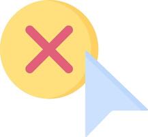 X icon on yellow background vector