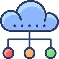 Cloud computing icon illustration vector