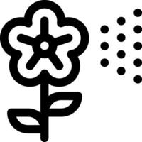A black and white flower with dots on it vector