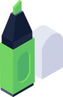 A green and black bottle with a lid vector