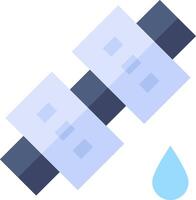 A water drop and a pipe with two blocks vector
