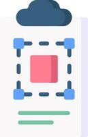 A cloud with a square box on top of it vector