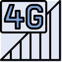 A 4g icon with the word 4g on it vector