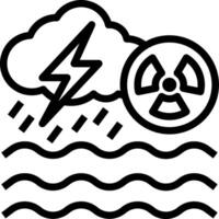 An icon of a nuclear reactor and lightning vector