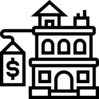 A house with a dollar sign on it vector