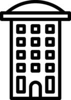 A building icon with a large window vector