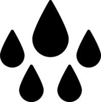 A black and white image of four rain drops vector