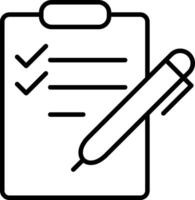Clipboard with pen and check list icon vector