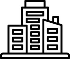 A black and white image of a building vector