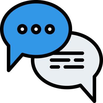 dos habla burbujas con un mensaje en uno vector