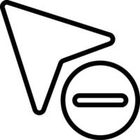 A black and white icon of a triangle with a circle vector