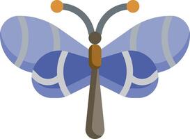 A blue butterfly with a long tail vector