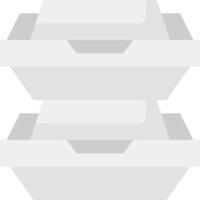 Three white boxes stacked on top of each other vector