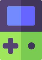 A game controller icon with a green and blue color vector