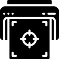 A printer icon with a target on it vector