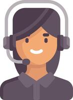 Call center agent avatar illustration vector