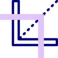 A purple and blue line with a line through it vector
