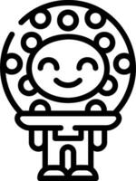 A cartoon character with a hat and a smile vector