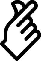 A hand pointing up with a finger vector