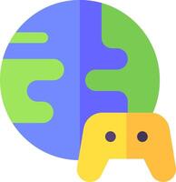 A game controller and a globe vector