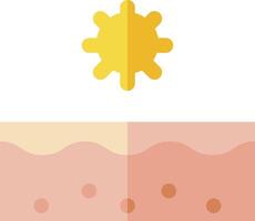 A sun and a skin on a white background vector