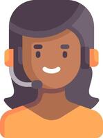 Call center agent avatar vector