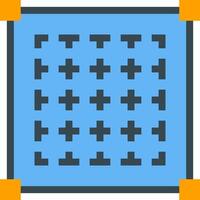 A square with a cross pattern on it vector