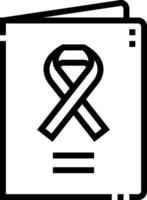 A black and white ribbon icon on a white background vector