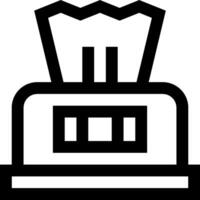 A black and white image of a paper shredder vector