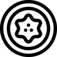 A black and white image of a button vector