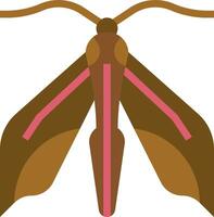 A moth with a long tail and a pink stripe vector