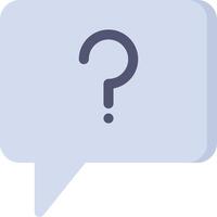 A question mark in a speech bubble vector