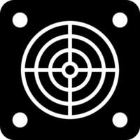 A black and white square with a target on it vector