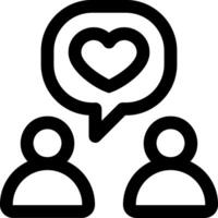 A black and white image of two people with a heart vector