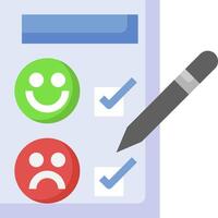 A pen is writing a check mark on a checklist vector