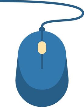 A computer mouse with a cord attached to it vector