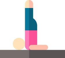 A bottle of wine is sitting on a table vector
