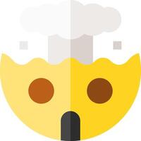 A yellow face with a chef hat on it vector