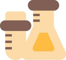 A laboratory flask and test tube vector